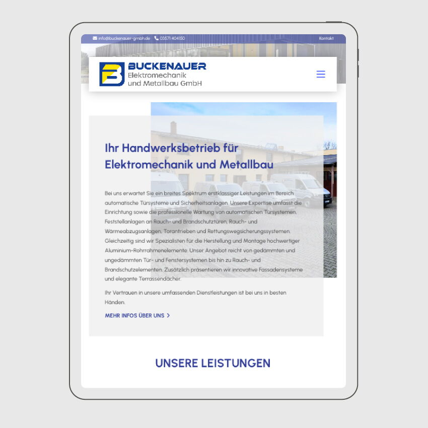 Referenz Webdesign Metallbaubetrieb